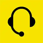 Icon eines Headsets als Symbol für den Kundenservice und Support auf gelbem Hintergrund